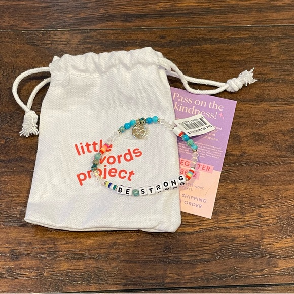 Little Words Project Jewelry - NWT Little Words Project “Be Strong” Multicolored Beaded Bracelet, Size M/L